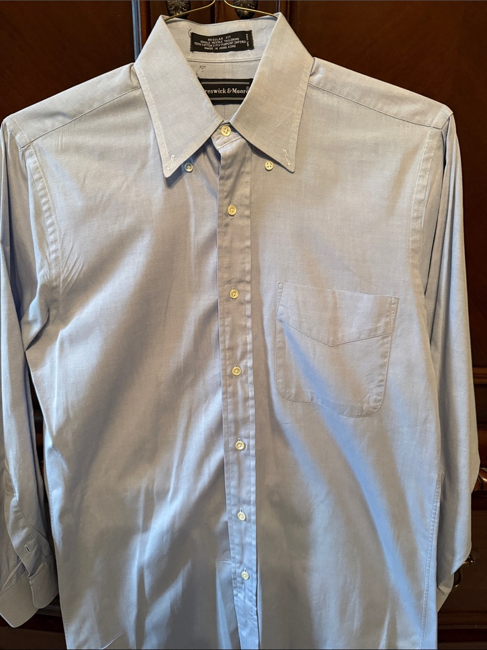 Preswick & Moore Pale Blue Oxford Button-Down Shirt